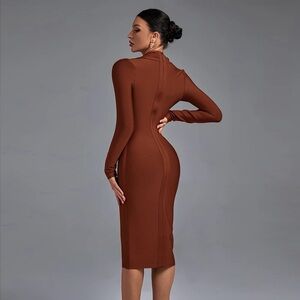 Midi dress long sleeve material spandex/cotton